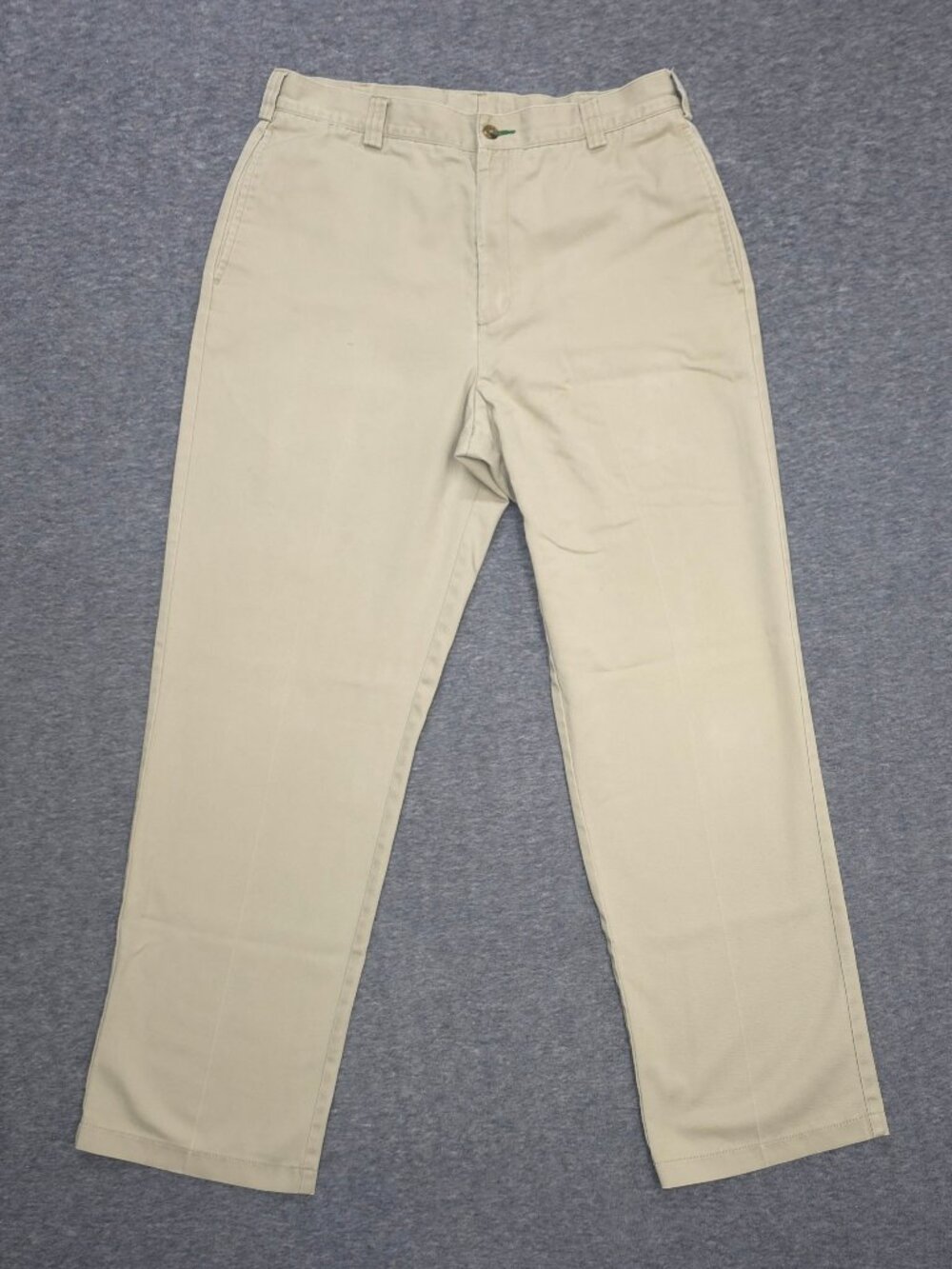Tommy Hilfiger Men's Khaki Chino Pants 34x32 Crest Logo Straight Leg